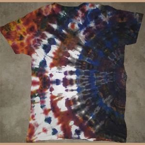 Hand tie dyed (side mandala) Large t-shirt